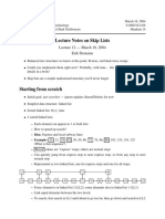 Skip Lists Notes PDF