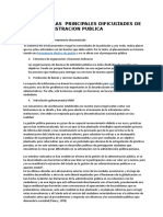 Identifica Las Principales Dificultades de La Administracion Publica