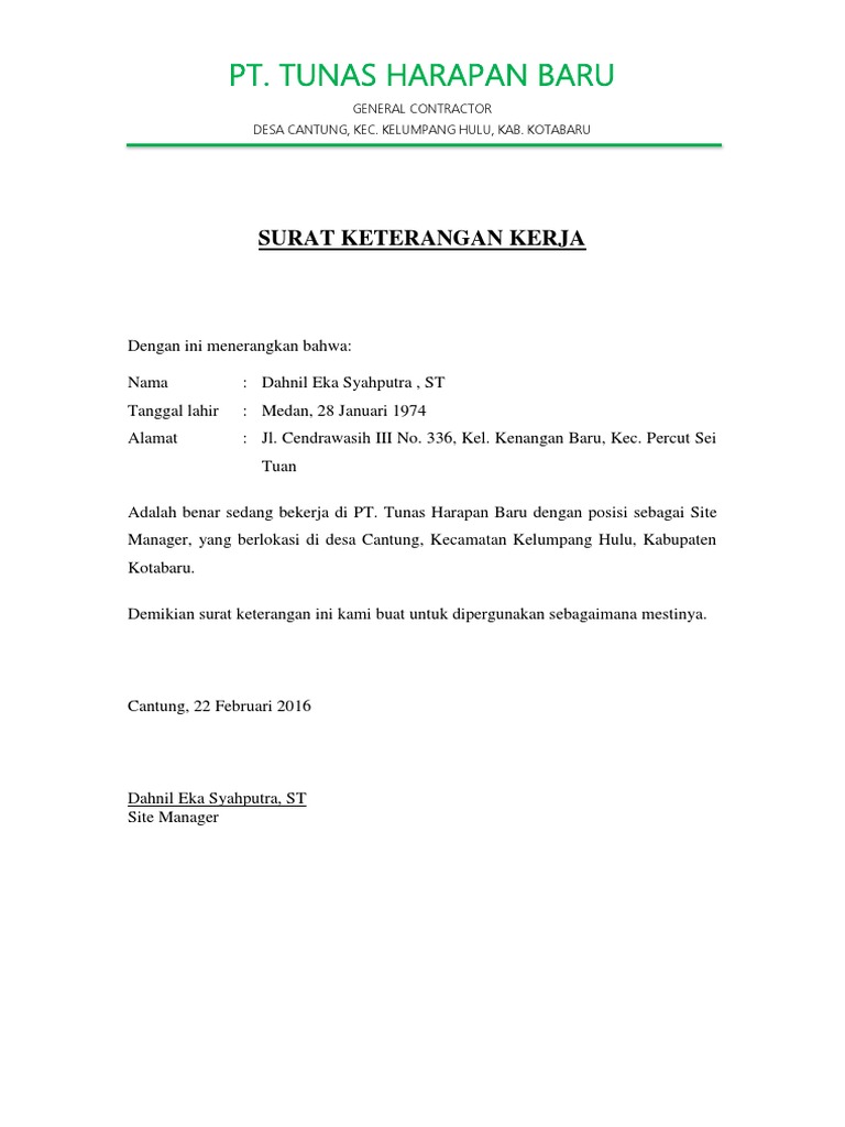 Surat Keterangan Kerjadocx