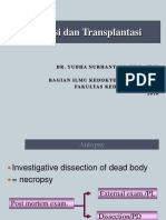 Otopsi Dan Transplantasi: Dr. Yudhanurhantari, PH.D, SP.F