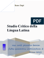 Studio Critico Della Lingua Latina
