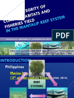 LINKING INTEGRITY OF COASTAL HABITATS AND FISHERIES YIELD IN THE MANTALIP SYSTEM
