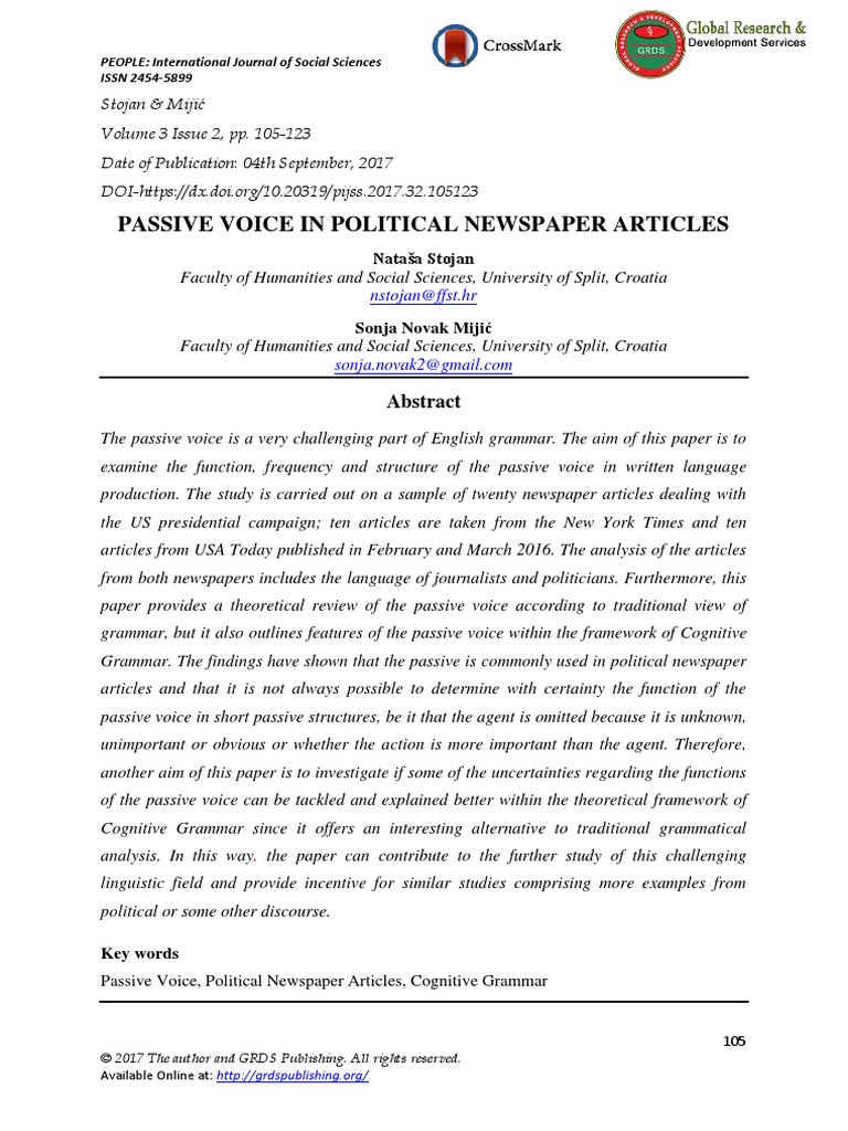 What is passive voice when writing image