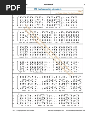 Partitur Koor Dung Sonang Rohangku Pdf