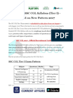 Detailed SSC CGL Syllabus Tier I Based On New Pattern 2017