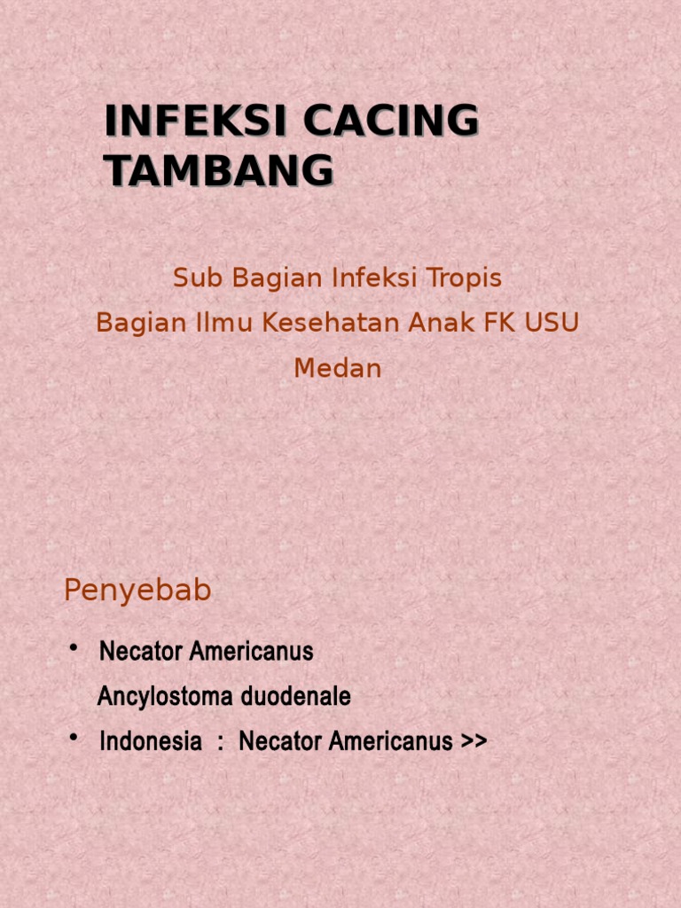 Infeksi Cacing Tambang | PDF | Sains & Matematika