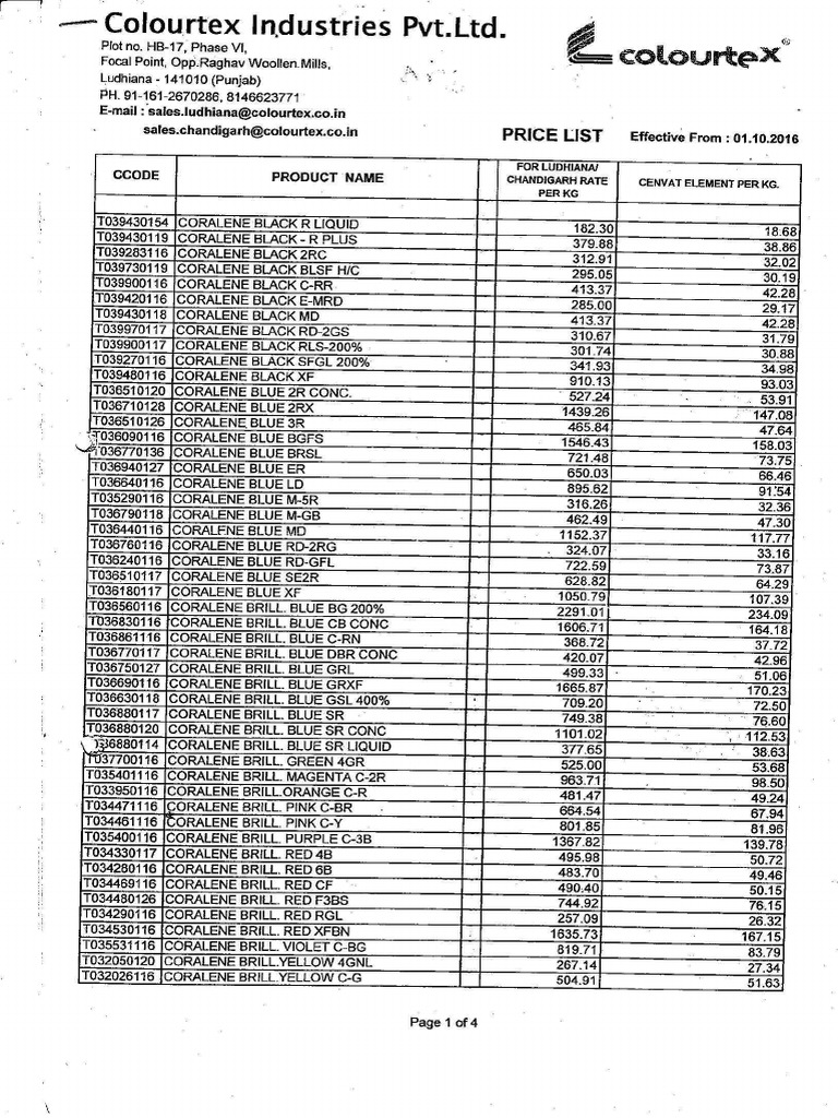 Ctex Pricelist | PDF