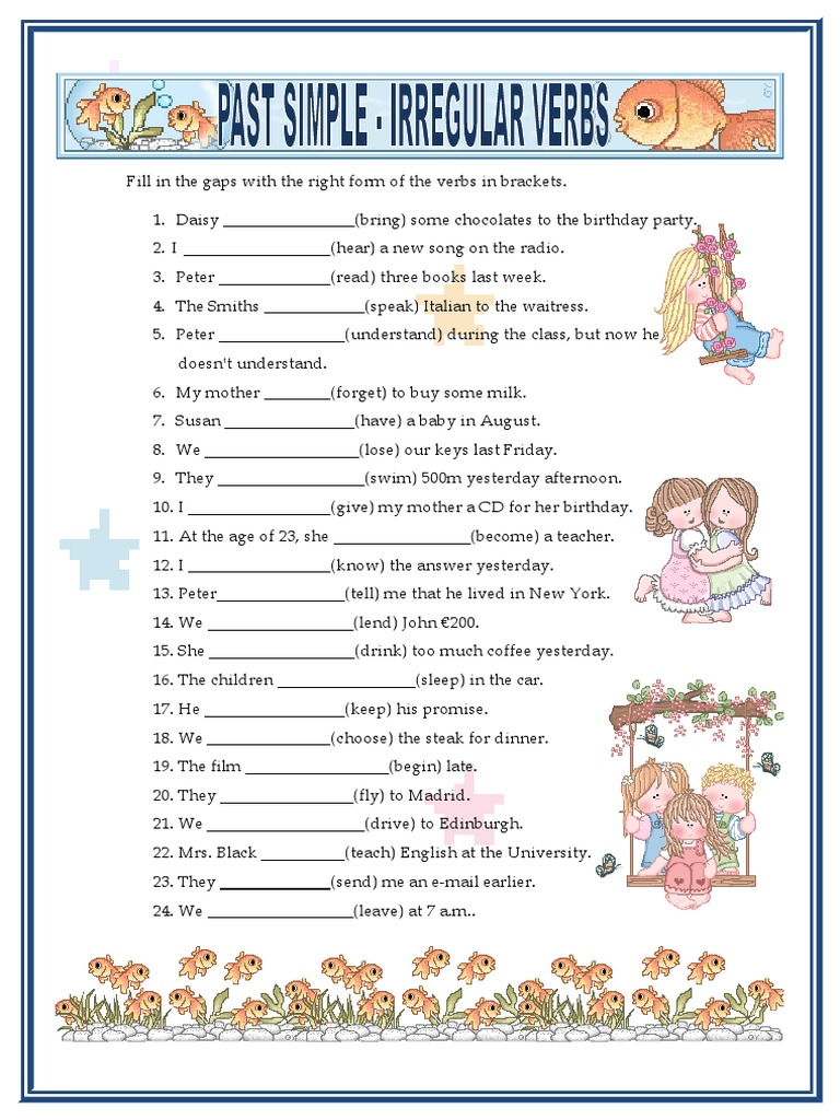 past simple irregular verbs