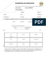 Segundo Examen Bimestral de Comunicacion