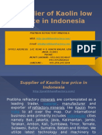Supplier of Kaolin Low Price in Indonesia
