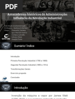 Influência Da Revolução Industrial na administração  