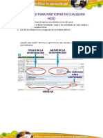 Pasos Para Participar en Los Foros