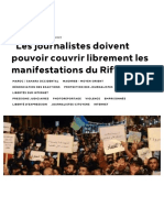 “Les journalistes doivent pouvoir couvrir librement les manifestations du Rif” | RSF