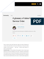A Glossary of Dates Fields On Service Order