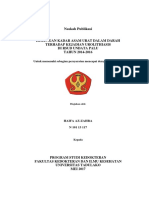 Hubungan Kadar Asam Urat Dalam Darah Terhadap Kejadian Urolithiasis Di Rsud Undata Palu TAHUN 2014-2016