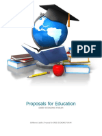Proposals For Education: Greek Economic Forum