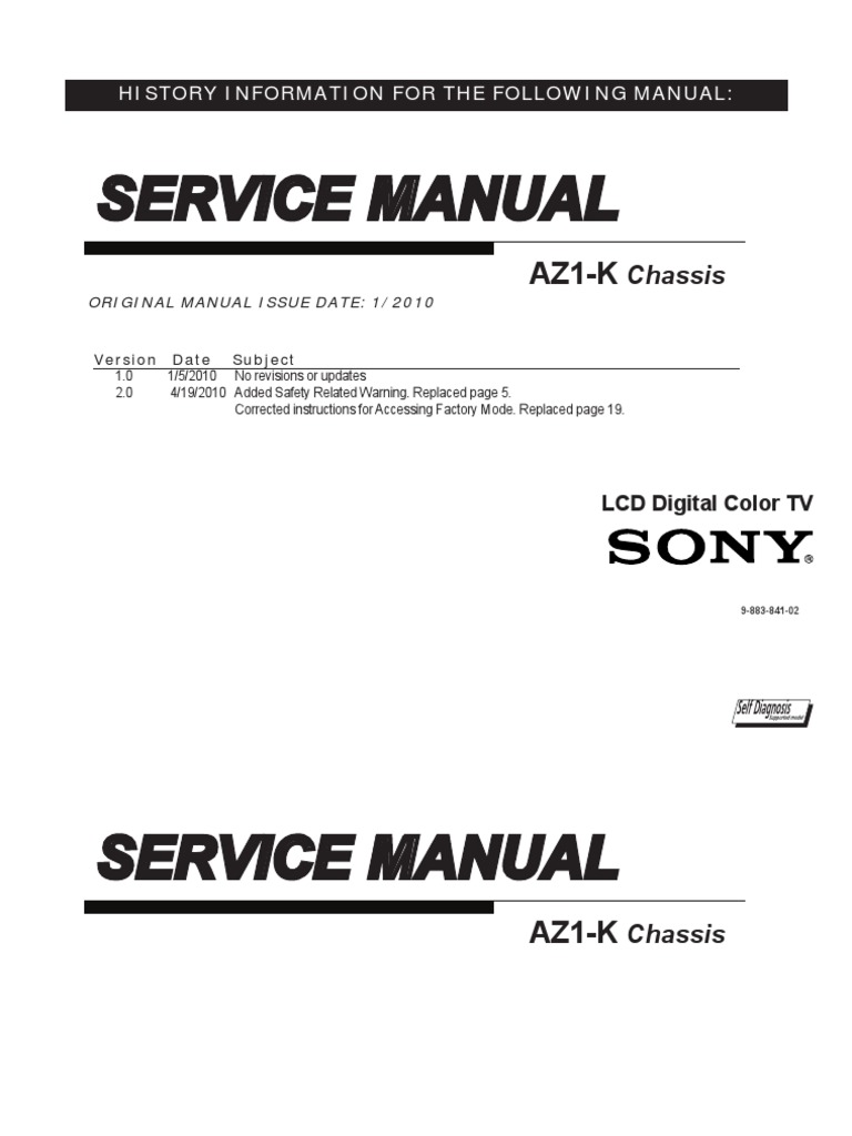 Sony Service Manual Hdmi Electronics Free 30day Trial Scribd