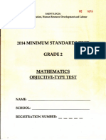 2014 MST GRADE 2 Matheatics Objectve-Type Test