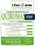 Cartel Curso Quiromasaje Cadiz 2017