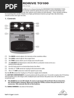 Behringer TO100 User Manual