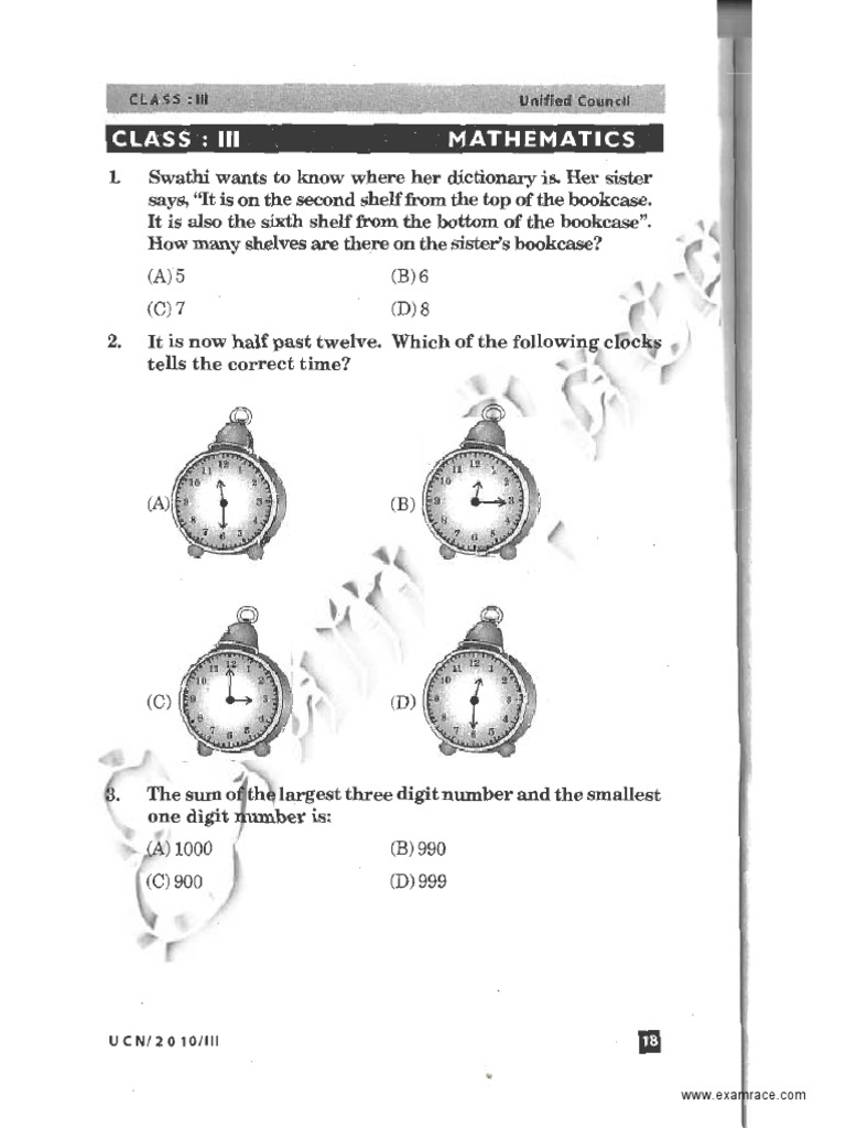 NSTSE Class 3 Solved Paper 2010 | PDF | Nature