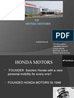 Supply Chain Presentation On Honda by Gagan Mokha