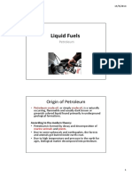 Liquid Fuels: Origin of Petroleum