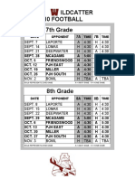 West 2010 FB Schedule