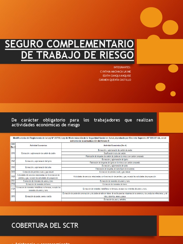 Seguro Complementario de Trabajo de Riesgo | PDF | Seguro | Pensión