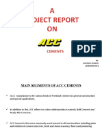 A Project Report ON: Cements