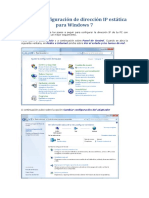 ConfiguraciÃ N IP en Windows 7