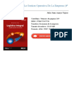Logistica Integral La Gestion Operativa Julio PDF