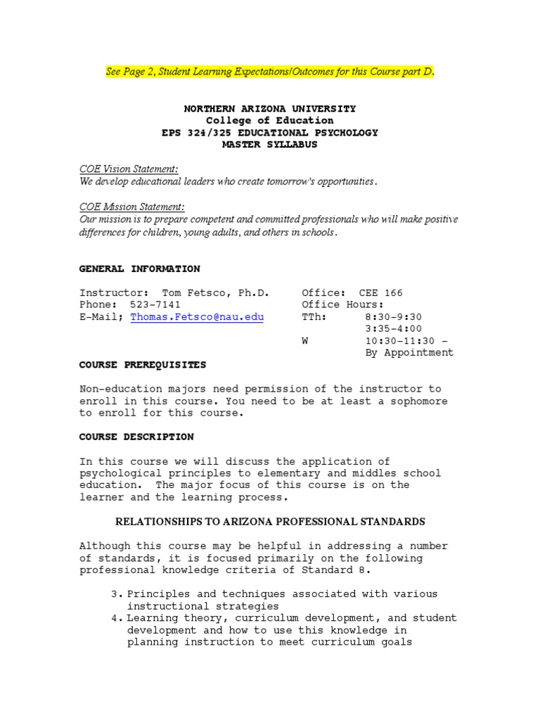 EDUCATIONAL PSYCHOLOGY SYLLABUS FOR B ED intelligence overview