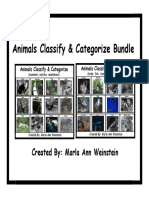 Animals Classify Categorize Bundle