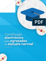Certificado Electrónico para Egresados de Escuela Normal