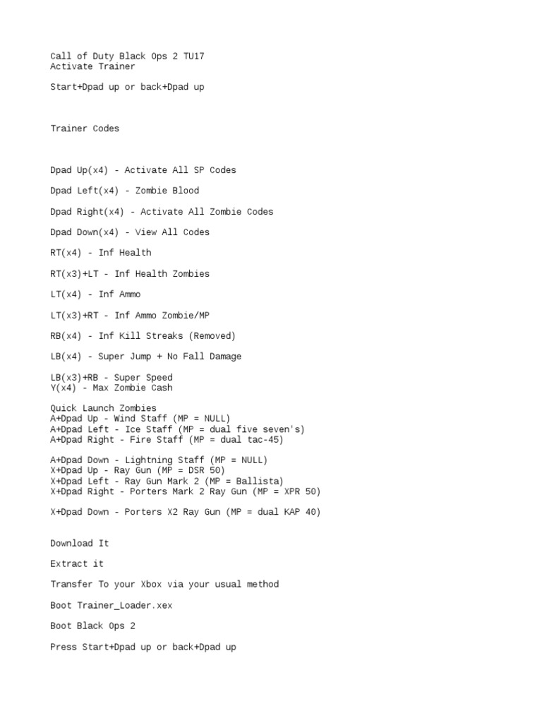 Call Of Duty Black Ops 2 Tu17