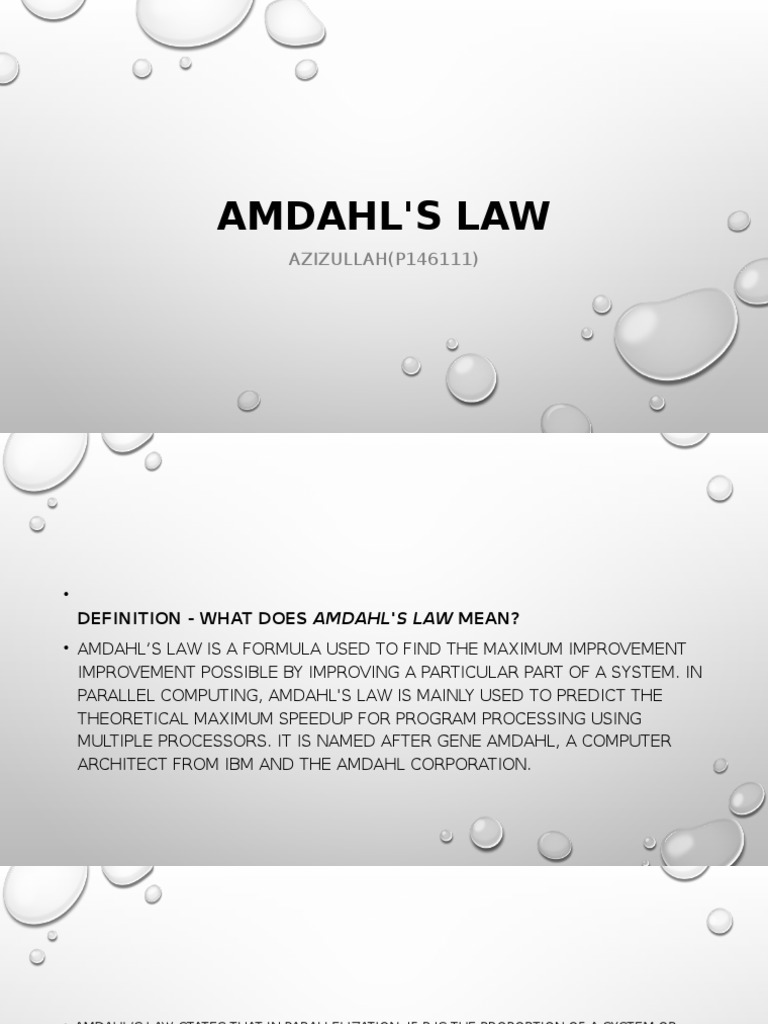 Amdahl's Law in Parallel Computing | PDF | Parallel Computing ...