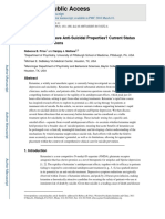 Does Ketamine Have Anti-Suicidal Properties Current Status and Future Directions