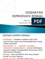 KESEHATAN REPRODUKSI REMAJA