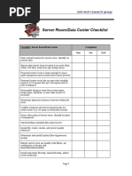 Checklist Server Room-Data Center