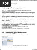 How To Configure Remuneration Statement - SAP HR - For and From Practical Problems