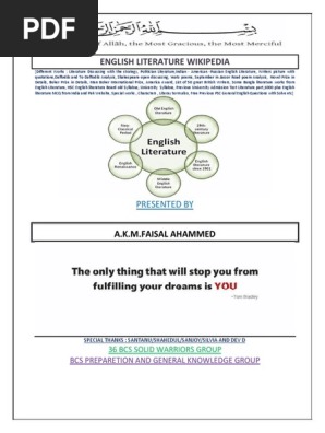 English Literature Wikipedia Final By Afd Ya Pdf