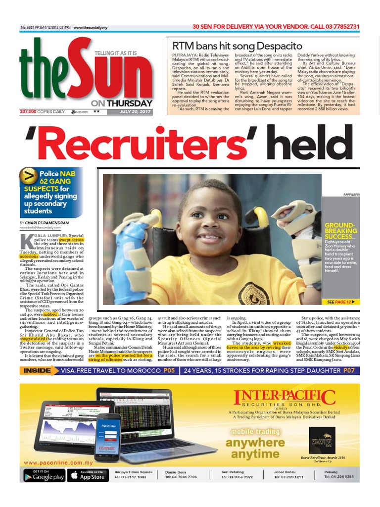 Gangs Recruit Students in Klang Raids | PDF | Najib Razak | Tuberculosis