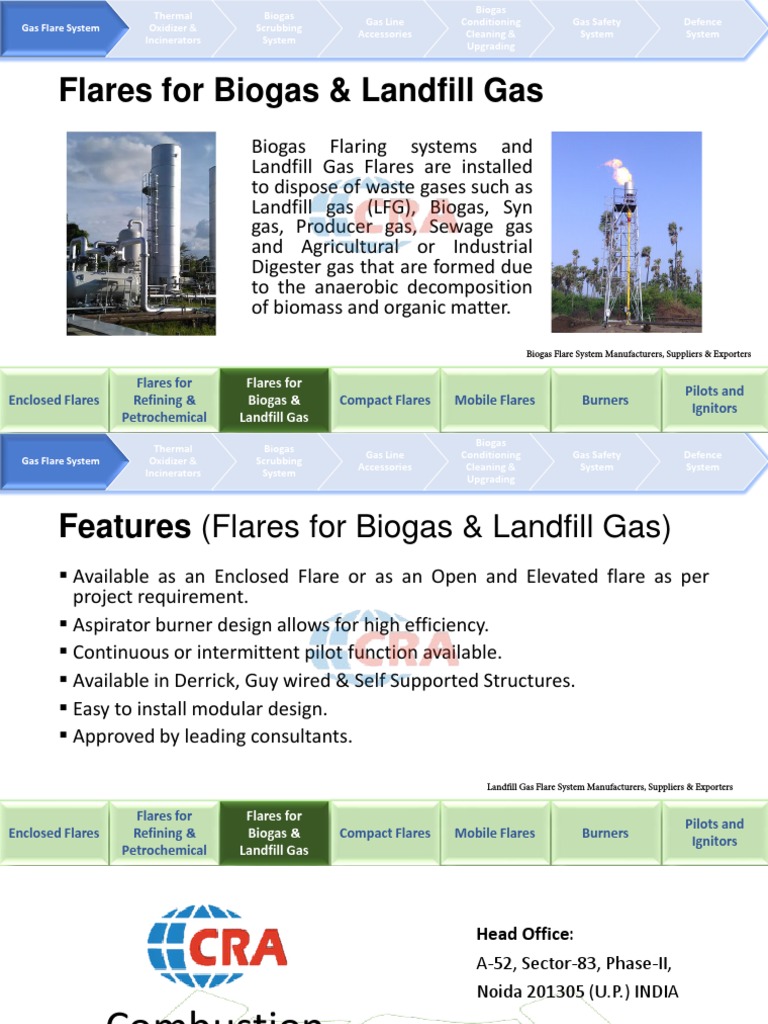 Biogas and Landfill Gas Flares Overview | PDF | Biogas | Economy And ...