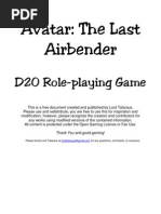 Download Avatar the Last Airbender D20 RPG Printable by Joseph  SN35806756 doc pdf