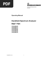 Rohde and Schwarz FSH Operating Manual