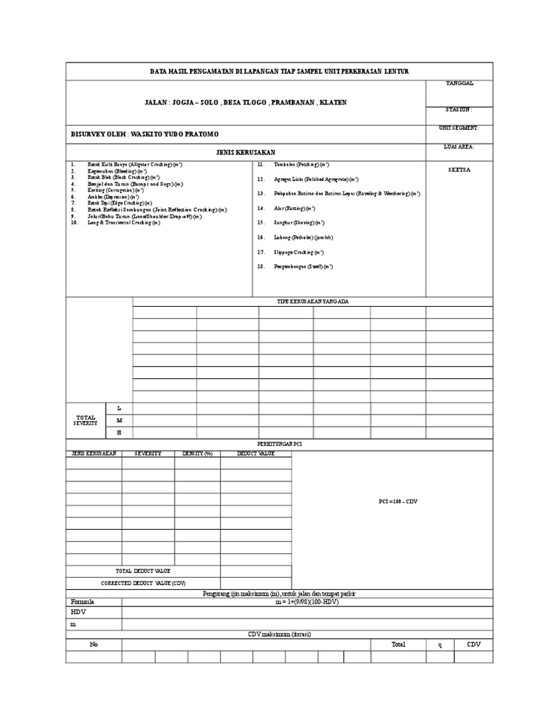 Formulir PCI | PDF