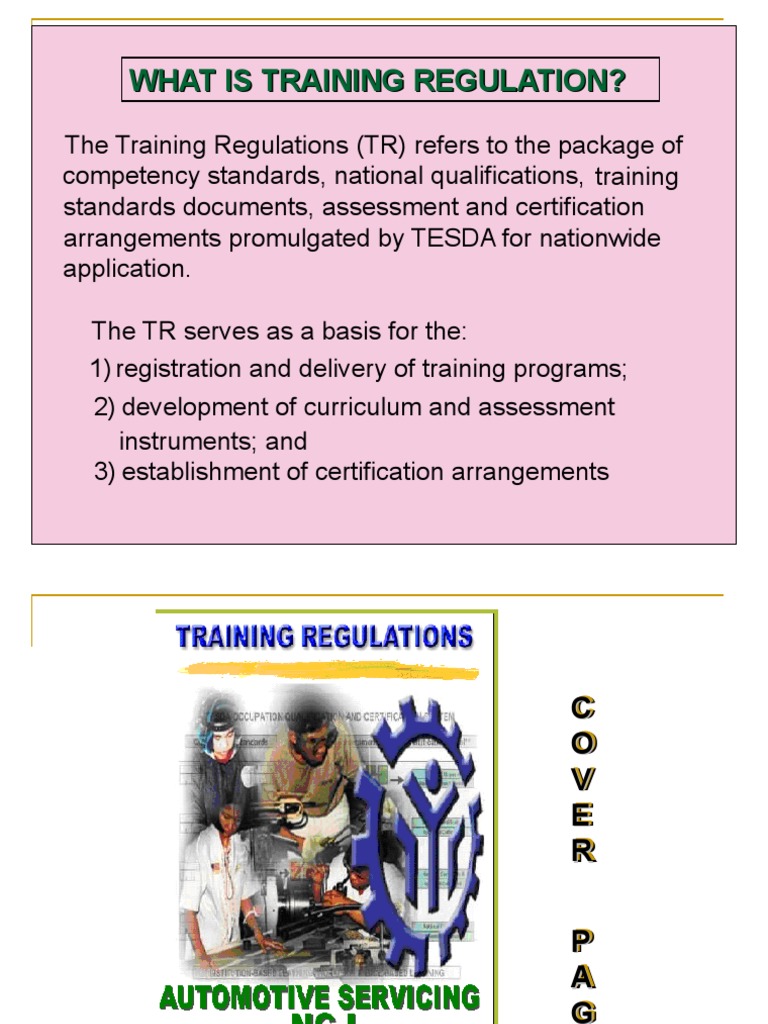 Understanding TESDA Training Regulations | PDF | Competence (Human ...