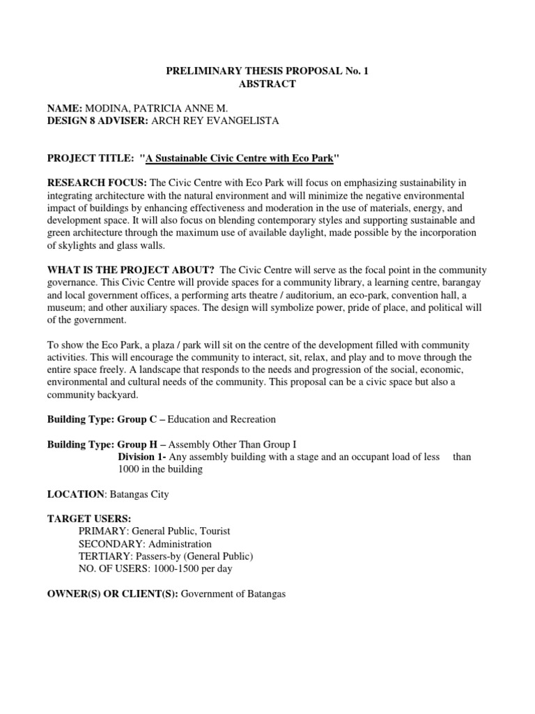 Thesis project examples image