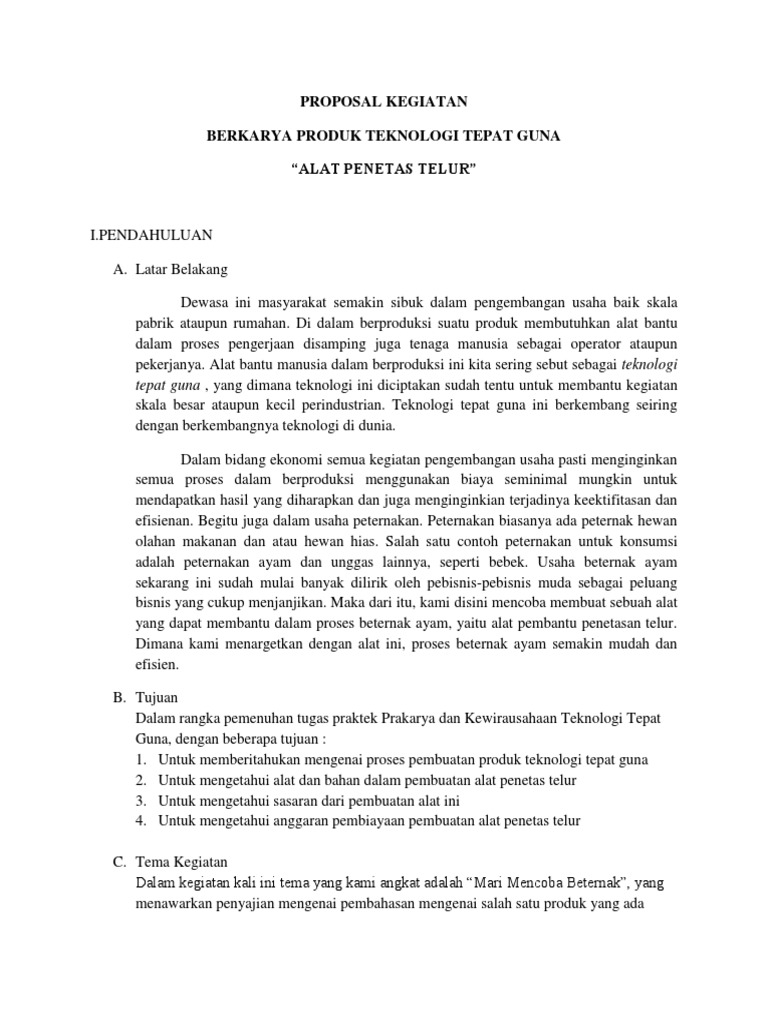 Proposal Kwu Bab Teknologi Tepat Guna